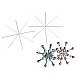 Christmas wire star / snowflake wire base for beading ø12 cm - Platinum (100 Pieces)