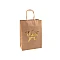 Gift paper bag, thank you 16x22 cm - Natural brown (12 Pieces)