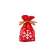 Candy bags / goodie bags with christmas ribbon 12x17.5 cm - Green (5 Pieces)
