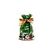 Candy bags / goodie bags with christmas ribbon 12x17.5 cm - Green (5 Pieces)