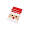 Candy bags / goodie bags with christmas ribbon 12x17.5 cm - Red (5 Pieces)