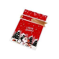 Candy bags / goodie bags with christmas ribbon 15x23 cm - Red (50 Pieces)