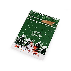 Candy bags / goodie bags with ribbon, christmas  23x33 cm - Green (5 Pieces)