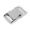 All-metal buckle 25 mm - Nickel (1 Pair)