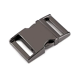 All-metal buckle 25 mm - Black nickel (1 Pair)