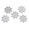 Christmas felt snowflake with glitter ø75 mm - Silver (10 Pieces)