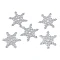 Christmas felt snowflake with glitter ø75 mm - Silver (10 Pieces)