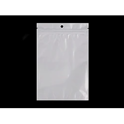 Grip seal bags with hang hole 12x18 cm - White (100 Pieces)