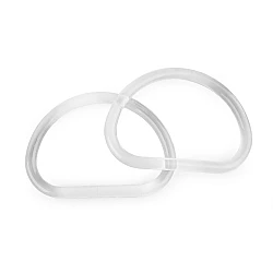 Acrylic bag handles, transparent - Transparent (2 Pieces)