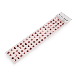 Self-adhesive heart on an adhesive strip ø10 mm - Red pink (1 Card)