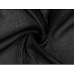 Chiffon fabric with shine - Black (1 Meter)
