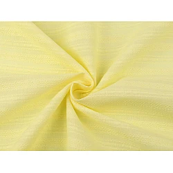 Cotton rabric / canvas with lace effect - White yellow (1 Meter)