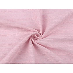 Cotton rabric / canvas with lace effect - Vintage pink light (1 Meter)