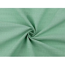 Cotton rabric / canvas with lace effect - Lig. pastelgreen (1 Meter)