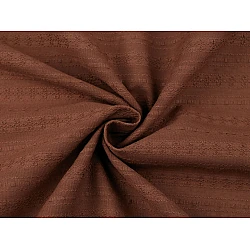 Cotton rabric / canvas with lace effect - Cognac brown (1 Meter)