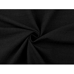 Cotton rabric / canvas with lace effect - Black (1 Meter)