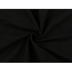 Knit fabric / brushed leather imitation - Black (1 Meter)