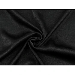 Imitation silk with a metallic sheen - Black (1 Meter)