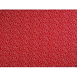 Cotton fabric / canvas, tiny flowers - Red (1 Meter)