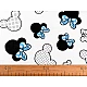 Cotton fabric / canvas - mickey / minnie mouse - White (1 Meter)