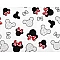 Cotton fabric / canvas - mickey / minnie mouse - White (1 Meter)