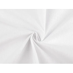 Cotton fabric / canvas, plain color, width 220 cm - White (1 Meter)