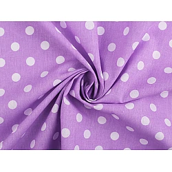 Cotton fabric / canvas, polka dots - Violet (1 Meter)