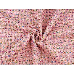 Dress / suit fabric with small sequins, tweed - Powder (1 Meter)