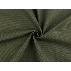 Coarse cotton fabric/canvas with twill weave - Green khaki (1 Meter)