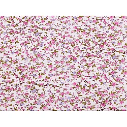 Cotton fabric, small flowers - Light pink (1 Meter)