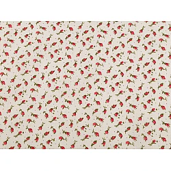 Cotton fabric / canvas, small flowers - Creamy light (1 Meter)