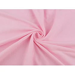 Cotton single-coloured knit fabric, double-face, width 200 cm - Light pink (1 Meter)