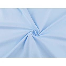Cotton single-coloured knit fabric, double-face, width 200 cm - Blue light (1 Meter)