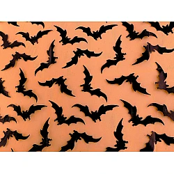 Chiffon knit fabric, bat - Orange (1 Meter)