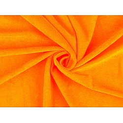 Elastic velvet fabric panné, semi-glossy - Orange (1 Meter)