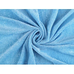 Elastic velvet fabric panné, semi-glossy - Blue light (1 Meter)
