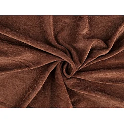 Elastic velvet fabric panné, semi-glossy - Brown light (1 Meter)