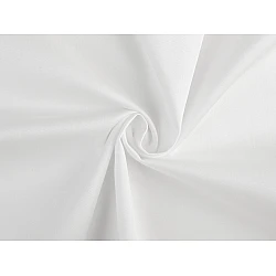Cotton smooth satin fabric, width 305 cm - White (1 Meter)