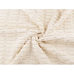 Decorative fabric with 3d plush structure - Creamy light (1 Meter)