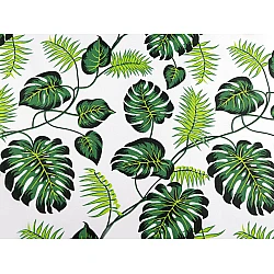Cotton fabric/canvas, leaves - Green (1 Meter)