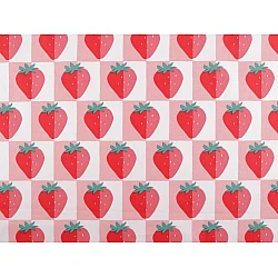 Cotton fabric/canvas, strawberry - Pink (1 Meter)