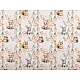 Cotton fabric  /canvas, animals - White (1 Meter)