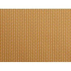 Cotton fabric / canvas, leaves - Beige camel (1 Meter)