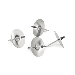 Candle fixing holders / candlestick spikes ø4 cm - Silver (4 Pieces)