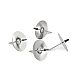 Candle fixing holders / candlestick spikes ø4 cm - Silver (4 Pieces)