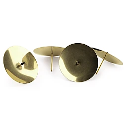 Metal candle fixing holders / candlestick spikes ø8 cm - Gold lt. (4 Pieces)