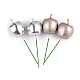 Artificial apples on a metallic wire - Silver (2 Pieces)