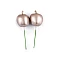 Artificial apples on a metallic wire - Gold lt. (2 Pieces)