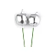 Artificial apples on a metallic wire - Silver (2 Pieces)