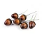 Artificial acorn on a wire - Brown (18 Pieces)